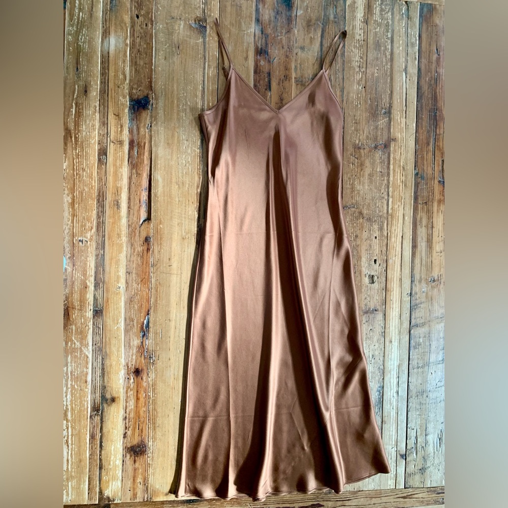 Quince Washable Silk Slip Dress, Sz M